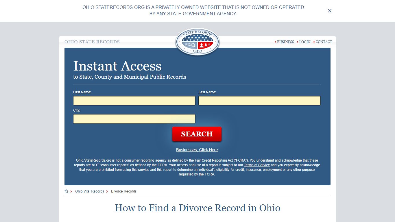 How to Find a Divorce Record in Ohio - Ohio State Records